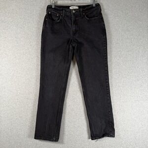 Abercrombie & Fitch 90s straight mid rise jeans womens 26 short black denim pant